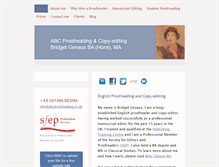 Tablet Screenshot of abcproofreading.co.uk